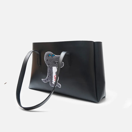 Modish Carry | T-REX Black Tote Bag for Women & Mums – Everyday Handbag
