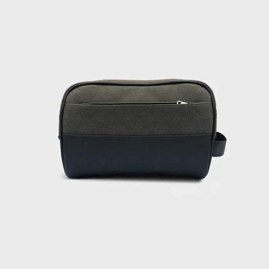Modish Carry | Olive Suede Toiletry Bag – Stylish Organizer for Men & Women
