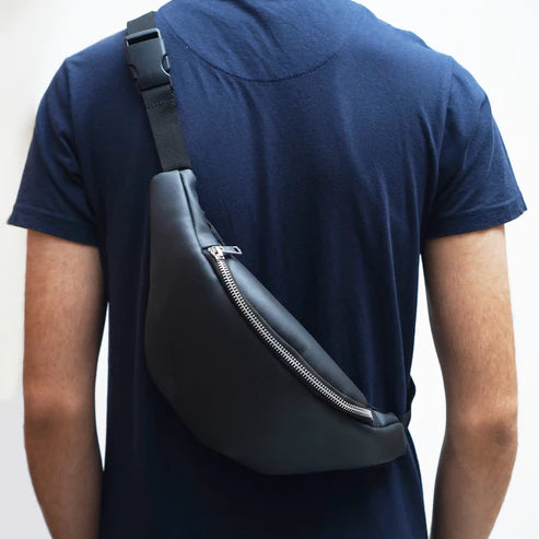 Modish Carry | Basic Black Belt & Crossbody Bag – Durable Bag for All