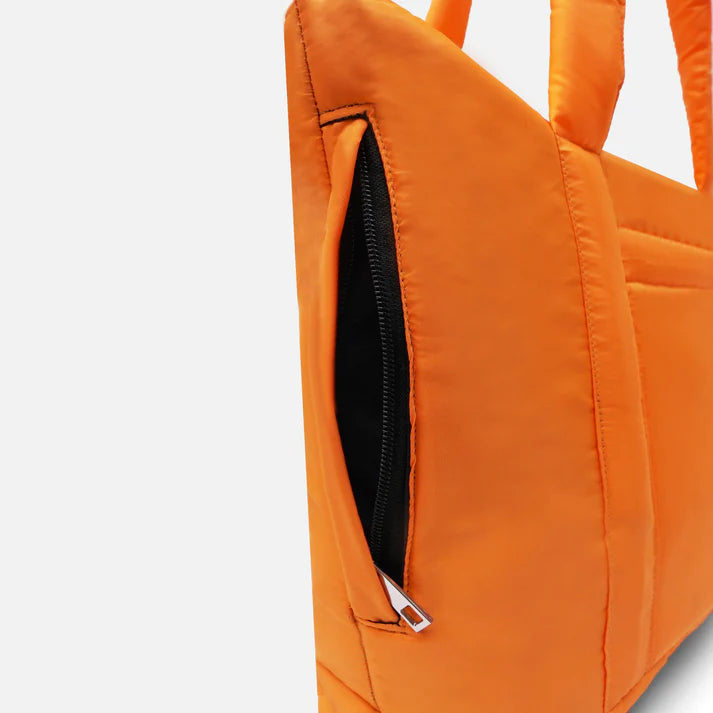 Turkish Rose puffy tote bag