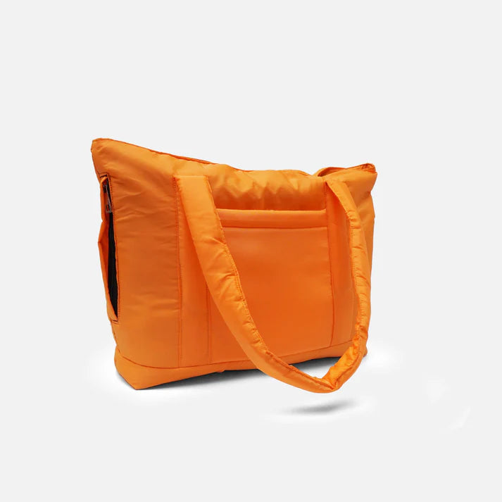Turkish Rose puffy tote bag