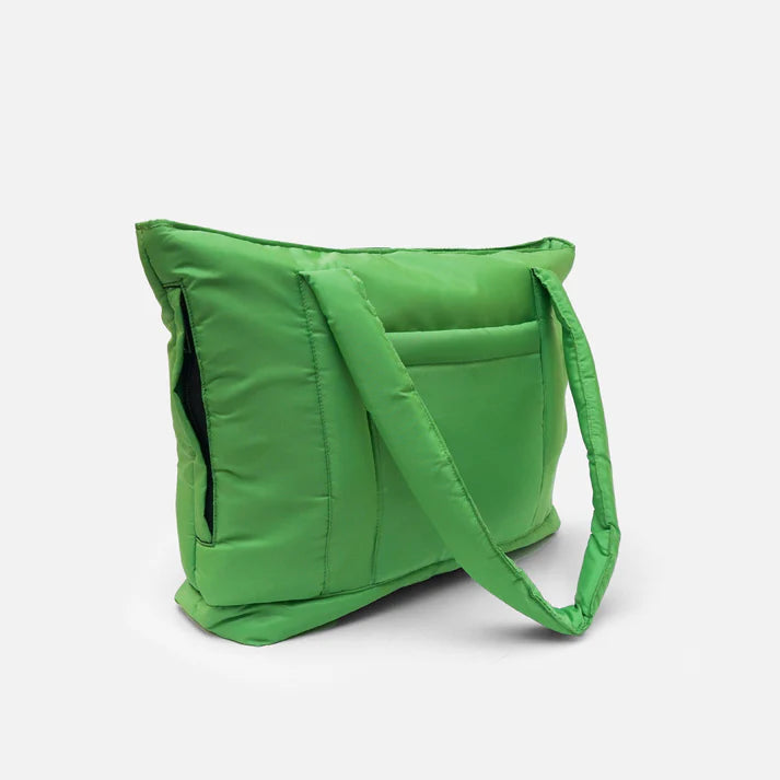 Turkish Rose puffy tote bag
