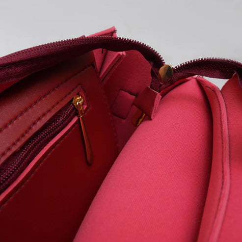 Modish Carry | Burgundy Saddle Bag – Stylish Handbag for Women & Mums