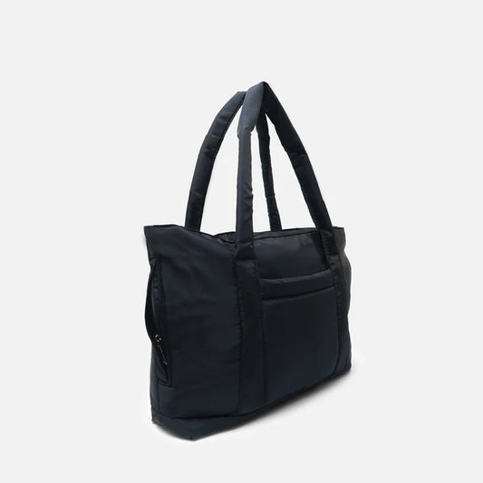 Modish Carry | Black Puffy Tote – Stylish Everyday Handbag for Women & Mums