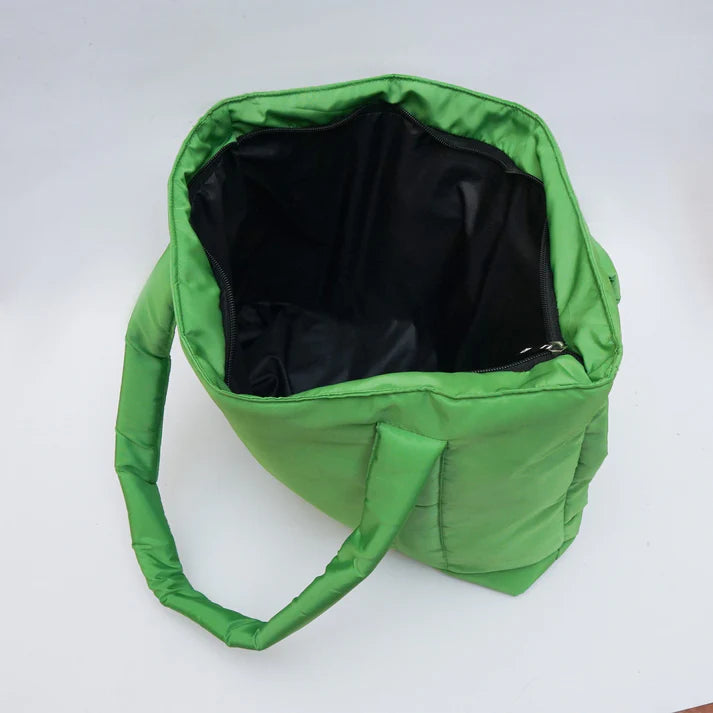Turkish Rose puffy tote bag