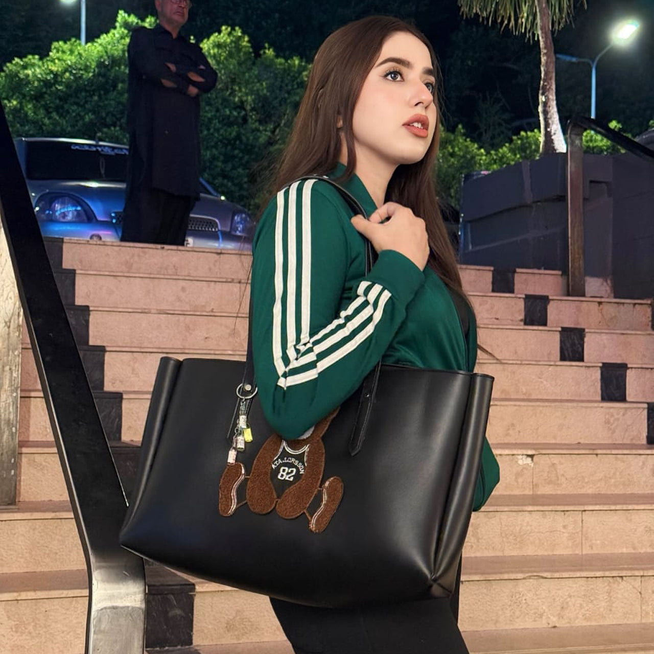 Modish Carry | Black Teddy Handbag – Cozy Style for Women & Mums