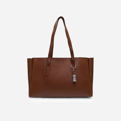 Modish Carry | Basic Brown Tote Bag – Stylish Handbag for Women & Mums