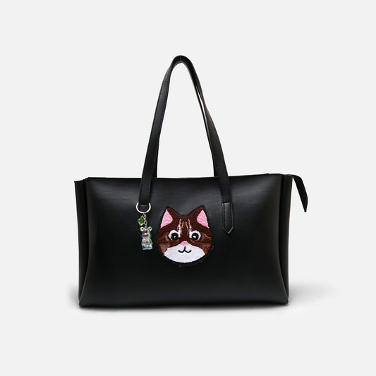 Modish Carry | Choco Meow Tote – Stylish Handbag for Women & Mums