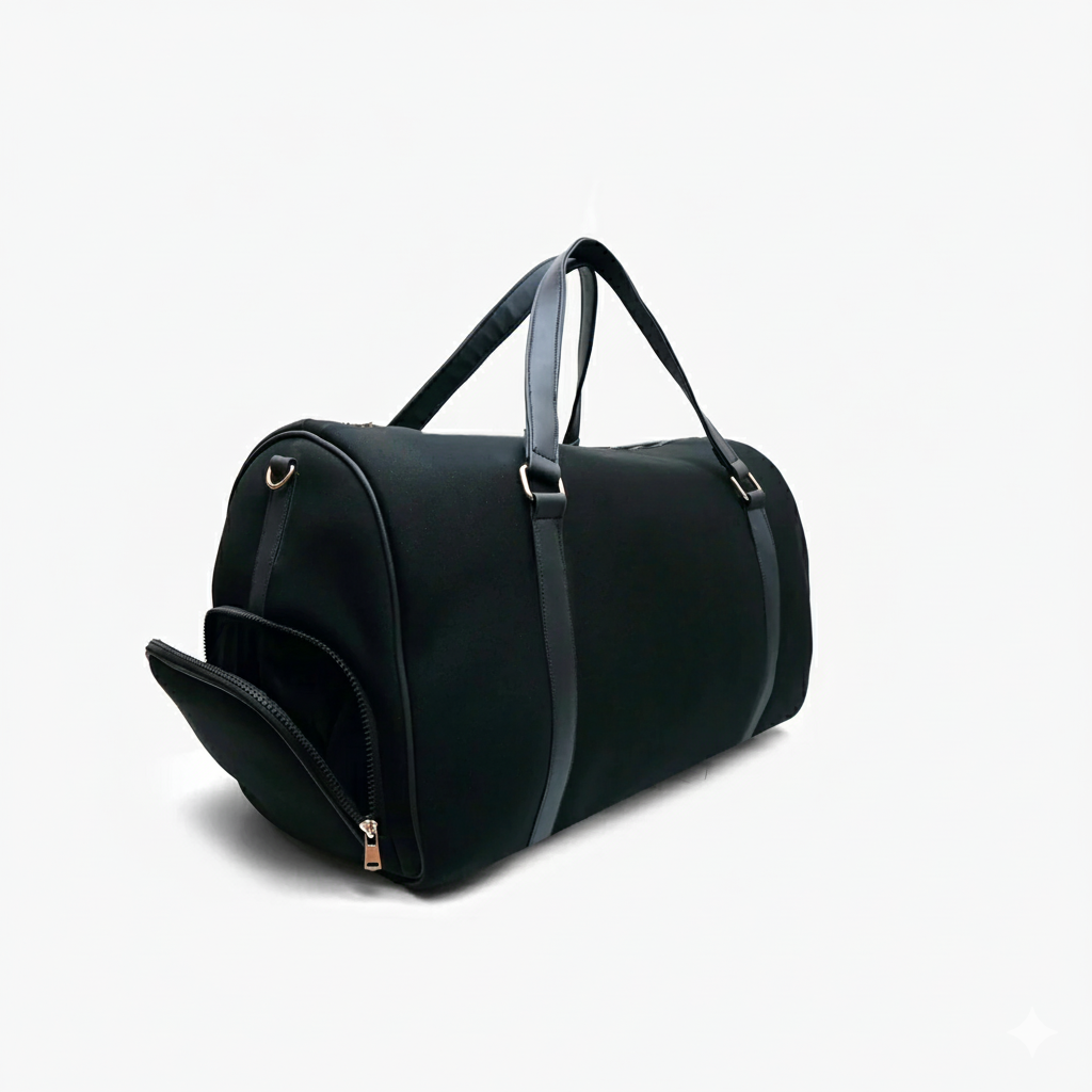 Modish Carry | Basic MID Black Duffle Bag – Perfect Gym & Travel Bag for All