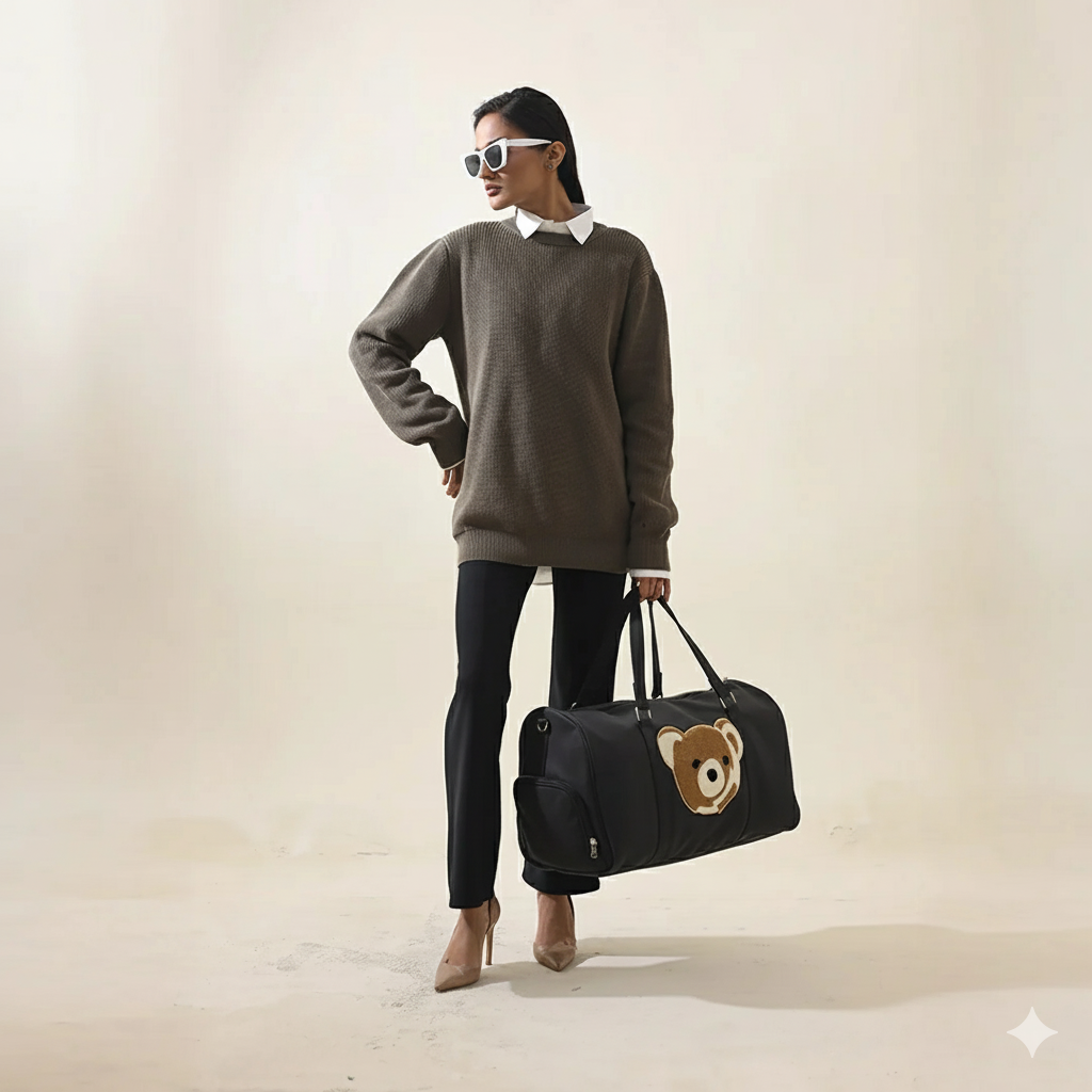 Modish Carry | Cloud Bear Duffle Bag – Stylish Travel Bag for Men & Women