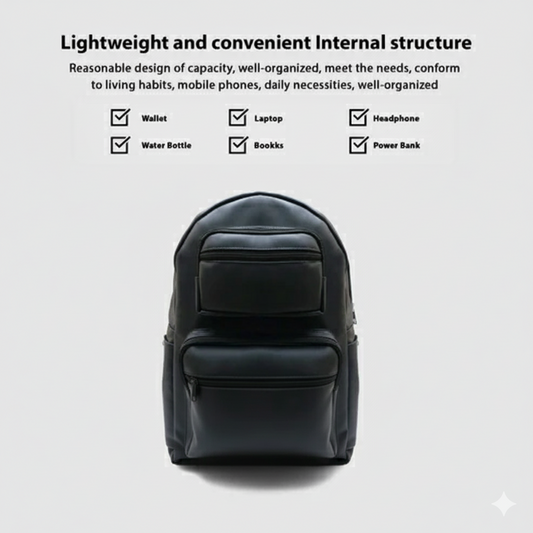 Modish Carry | All Day Backpack – Lightweight & Durable (Black, 20L)