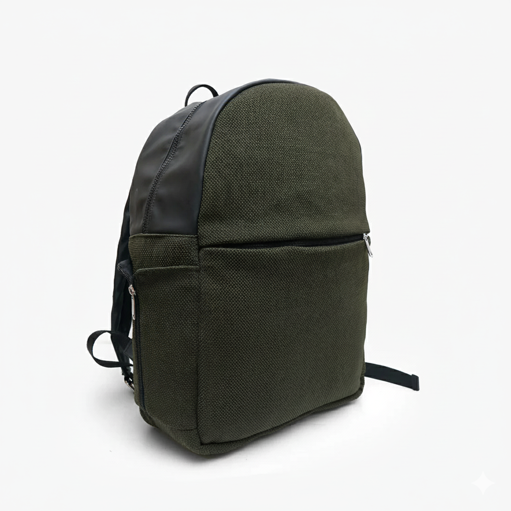 Modish Carry | Olive Textured Backpack – Stylish Everyday Bag