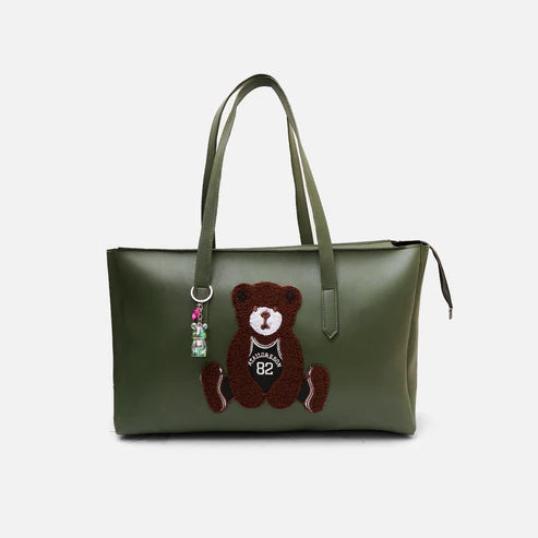 Modish Carry | Moss Green Tote Bag – Stylish Handbag for Women & Mums