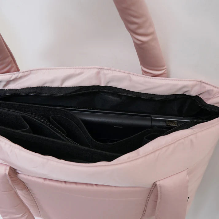 Turkish Rose puffy tote bag