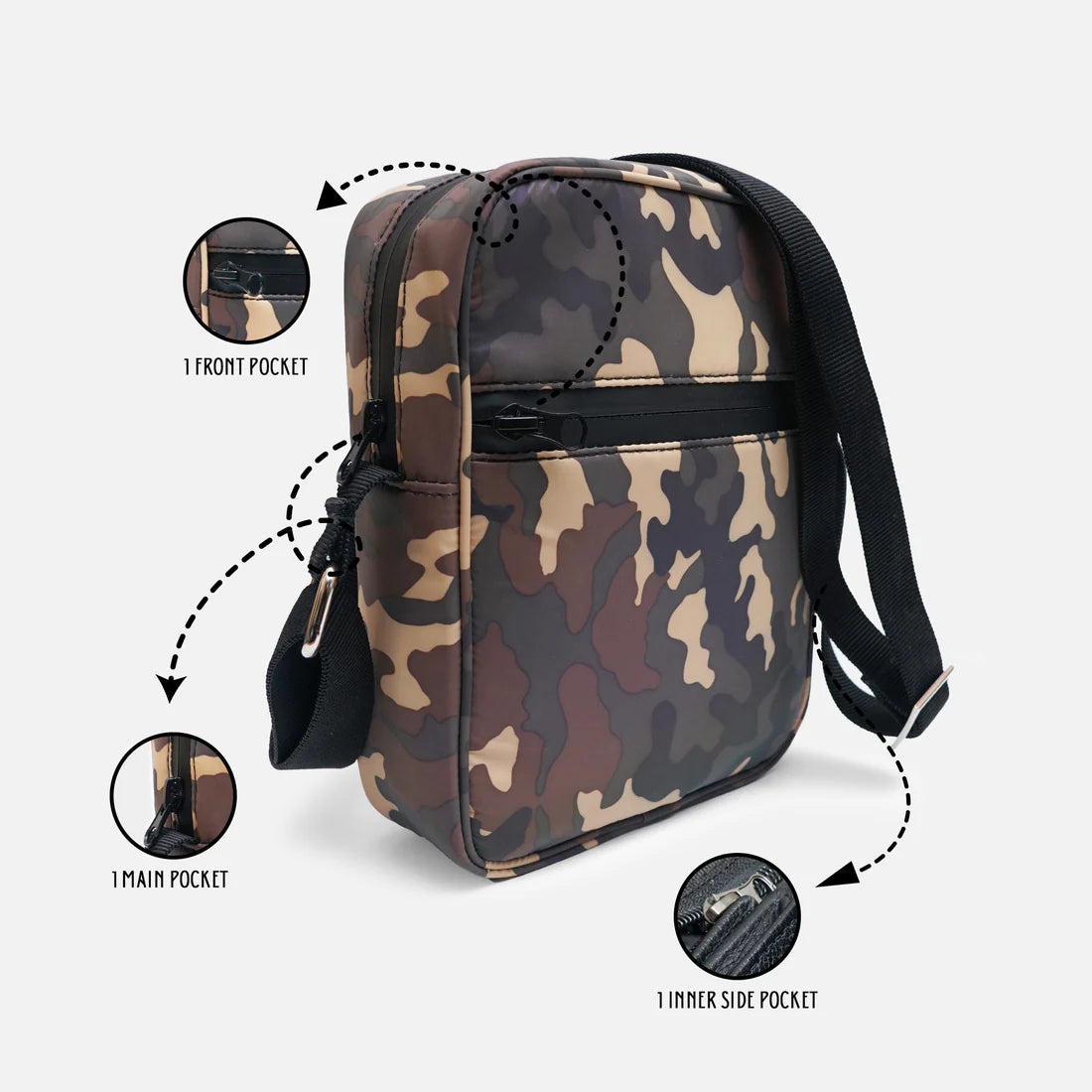 Modish Carry | Camouflage Cross Body Bag – Sleek & Stylish Everyday Bag