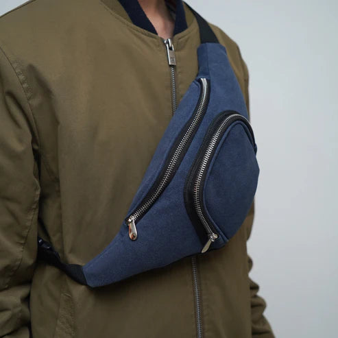 Modish Carry | Navi Suede Fanny Bag – Keep Essentials Handy in Style