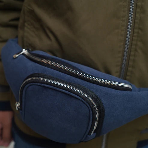 Modish Carry | Navi Suede Fanny Bag – Keep Essentials Handy in Style