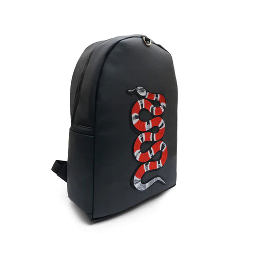 Modish Carry | Embroidered Snake Backpack