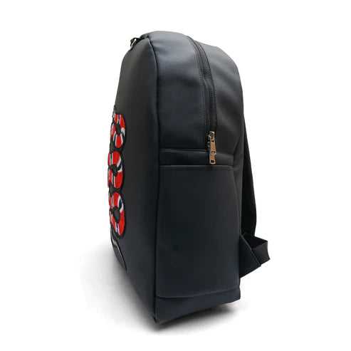 Modish Carry | Embroidered Snake Backpack