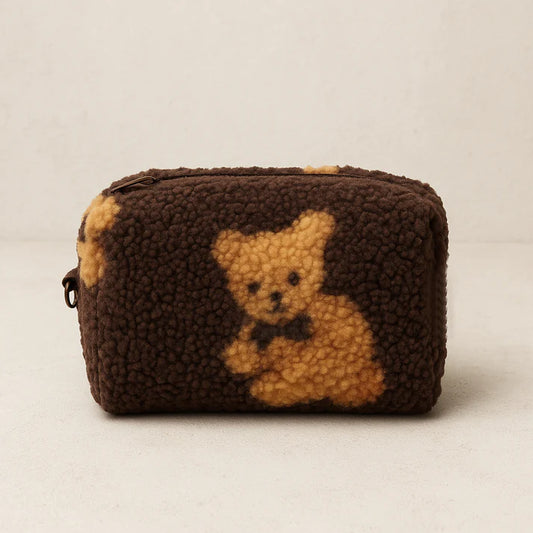 Modish Carry | Teddy Cuddle Toiletry Bag – Compact Bag for Daily Essentials