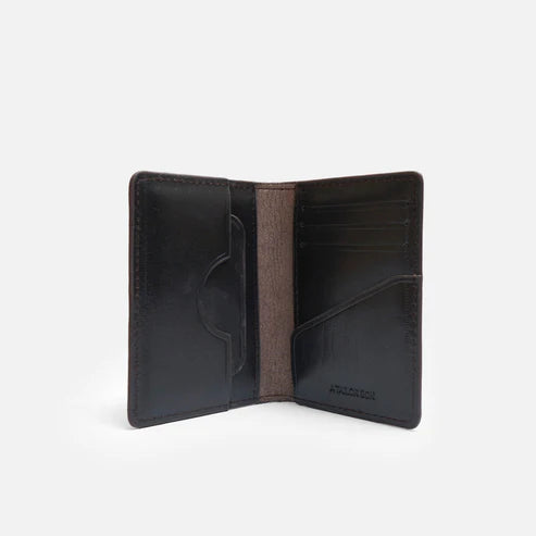 Modish Carry | Bi-Fold Dark Brown Card Holder – Compact & Stylish Wallet