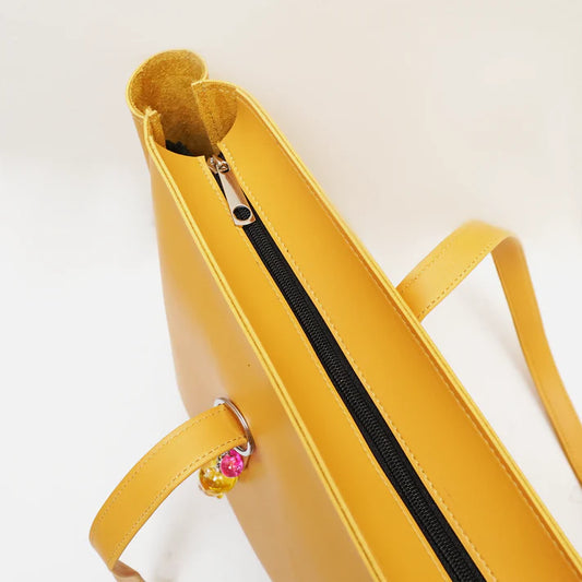Modish Carry | Basic Yellow Tote Bag – Stylish Handbag for Women & Mums