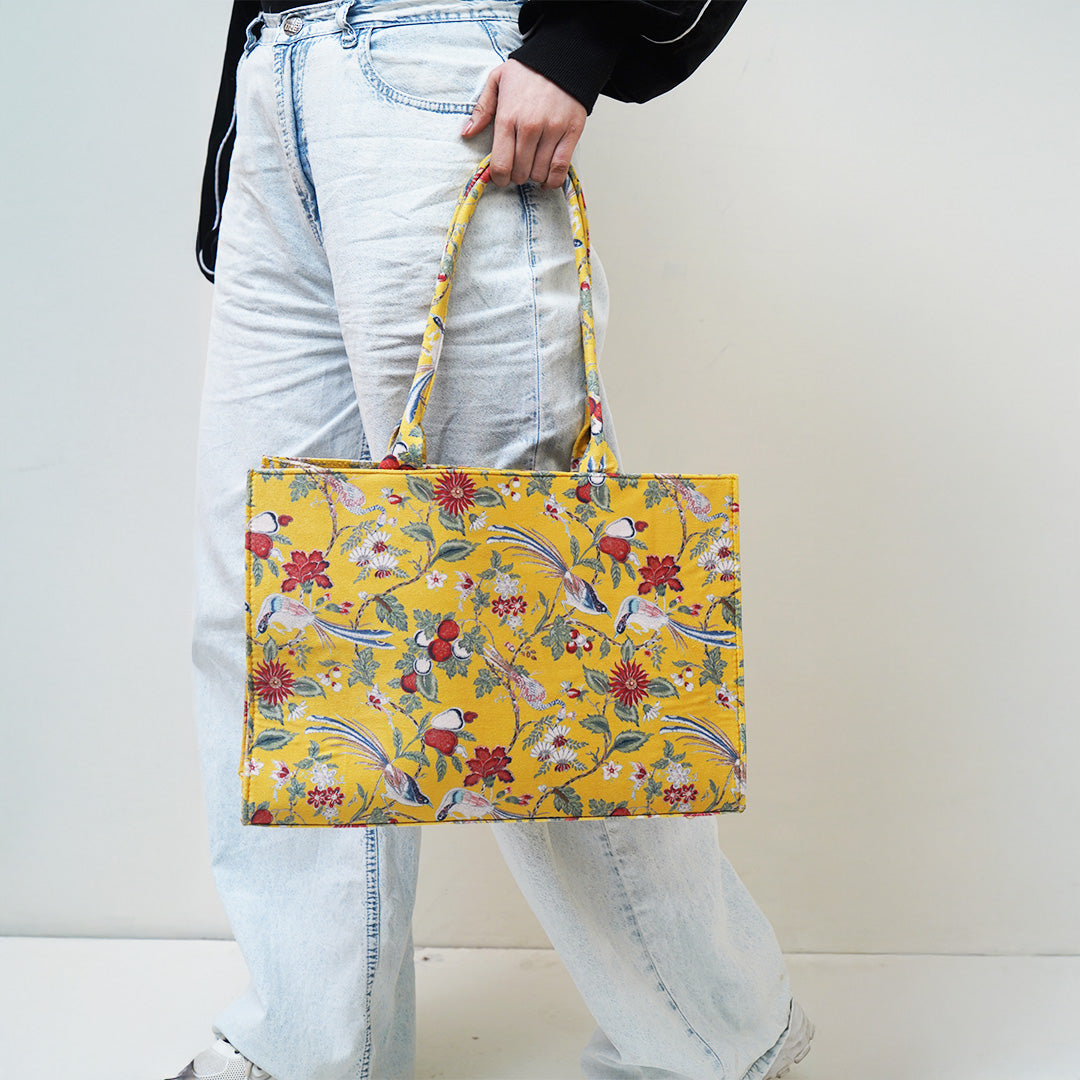 Modish Carry | Radiant Yellow Tote – Stylish Handbag for Women & Mums