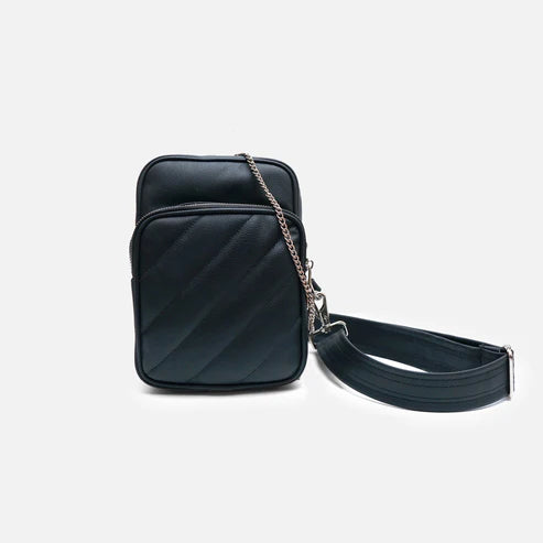 Modische Umhängetasche | Schwarze urbane Crossbody-Tasche – Unisex-Schultertasche für den Alltag