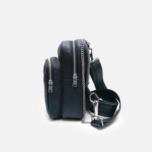 Modische Umhängetasche | Schwarze urbane Crossbody-Tasche – Unisex-Schultertasche für den Alltag