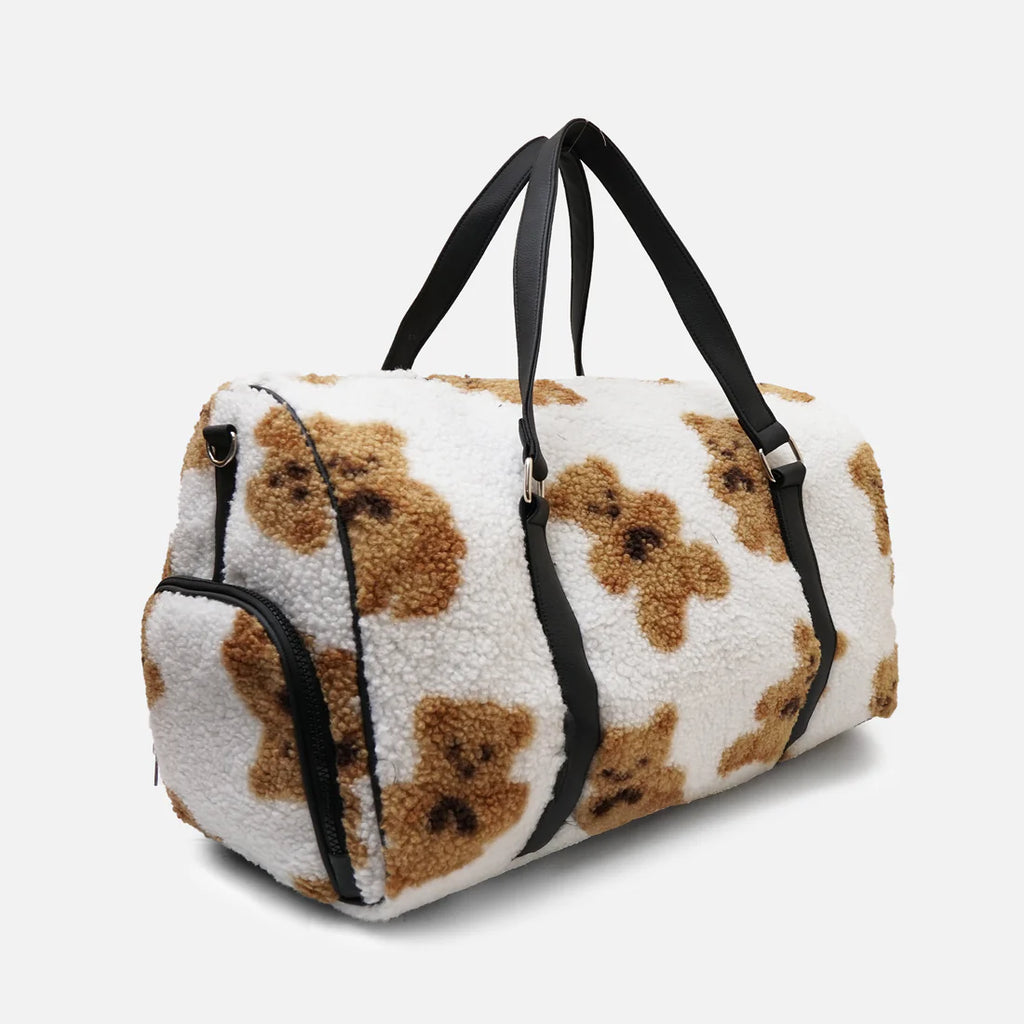 Modish Carry | Teddy Cuddle Unisex Trendy Plush Travel Duffel