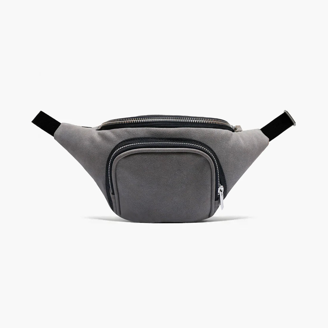 Modische Tragetasche | Graue Wildleder-Bauchtasche – Unisex-Urban-Hüfttasche &amp; Umhängetasche