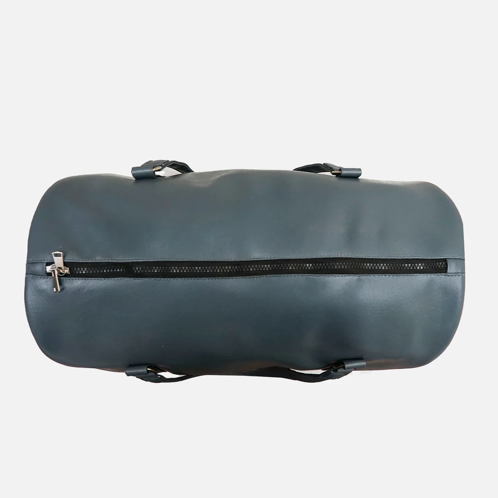Modish Carry | Sac de Voyage "Steel Blue" – Duffel d'Aventure Tendance en Cuir Végan Unisexe
