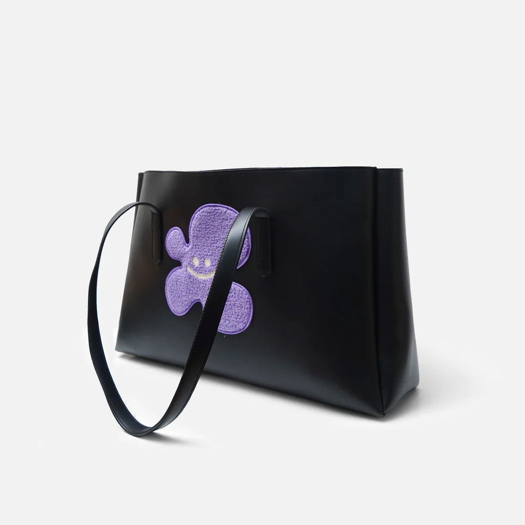 Modish Carry | Beg Tangan Bunga Lilac Hitam | Gala Wanita & Tote Petang