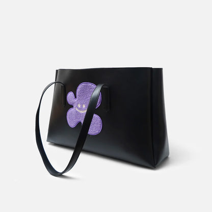 Modish Carry | Lilac Black Tote – Stylish Handbag for Women & Mums