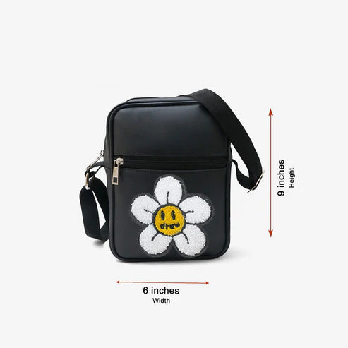 Modische Umhängetasche | Daisy Urban Crossbody Bag – Unisex-Streetwear-Slingbag mit Blumenmuster