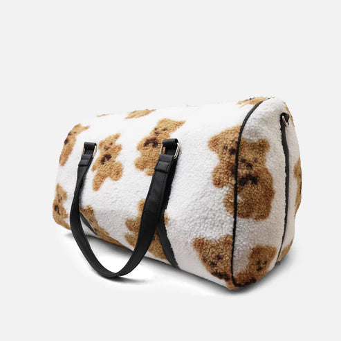 Modish Carry | Teddy Cuddle Unisex Trendy Plush Travel Duffel