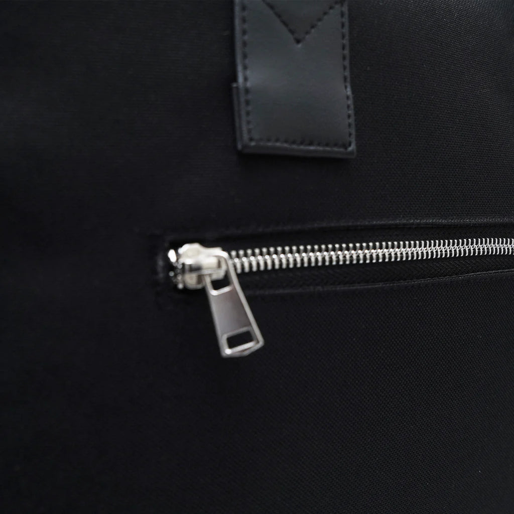 Modish Carry | Office Black Unisex Vegan Leather Slim Laptop Briefcase