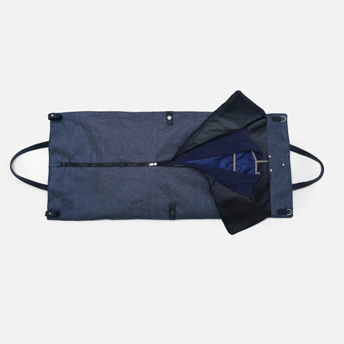 Modish Carry | Sac de Voyage et Housse à Costume Hybride – Bleu Unisexe en Cuir Végan