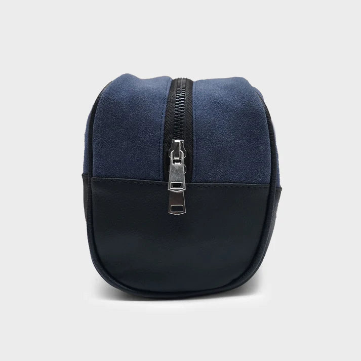 Modish Carry | Navi Suede Toiletry Bag – Compact Bag for Daily Essentials
