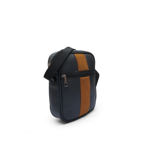 Modish Carry | Suede Stripe Vertical Messenger – Unisex Tech Utility Pouch