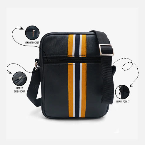 Modish Carry | Sun Stripe City Explorer – Unisex Sporty Satchel & Side Bag
