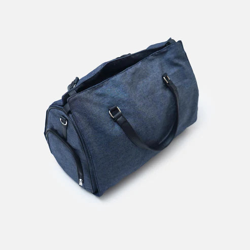 Modish Carry | Sac de Voyage et Housse à Costume Hybride – Bleu Unisexe en Cuir Végan