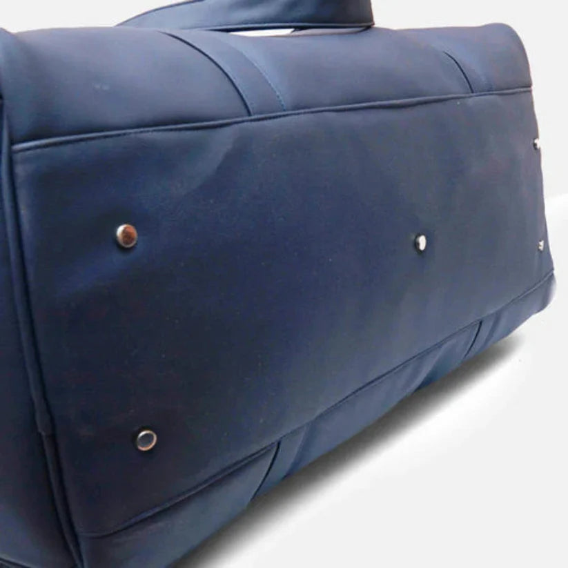 Title: Modish Carry | Ocean Blue Unisex Vegan Leather Weekender & Sports Bag