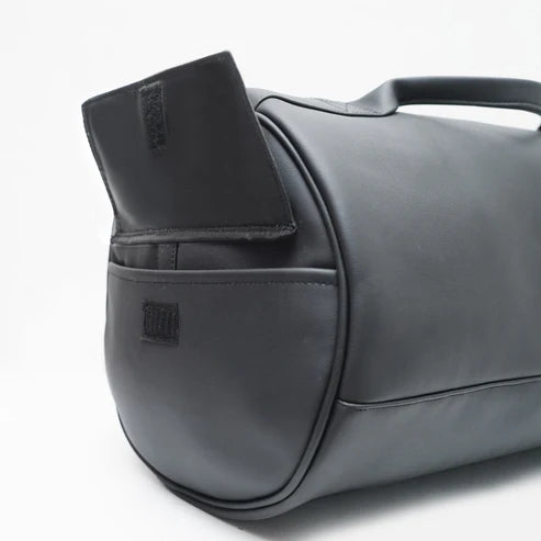 Modish Carry | Black Gym Unisex Vegan Leather Trendy Modern Duffel