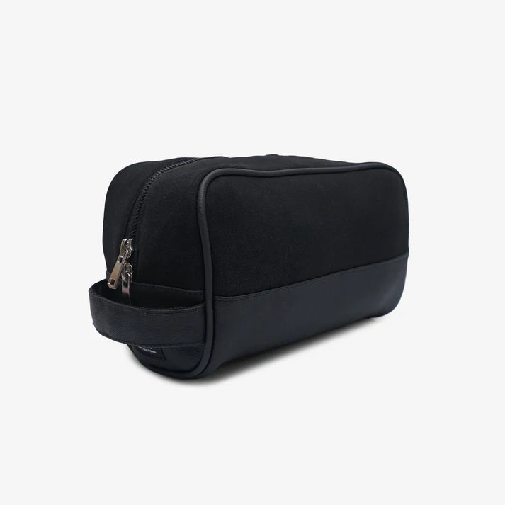 Modish Carry | Unisex Suede Black Toiletry Bag | Premium Synthetic Leather Travel