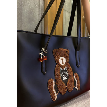 Modish Carry | Black Teddy Handbag – Cozy Style for Women & Mums