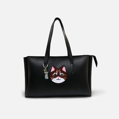 Modish Carry | Choco Meow Tote – Stylish Handbag for Women & Mums