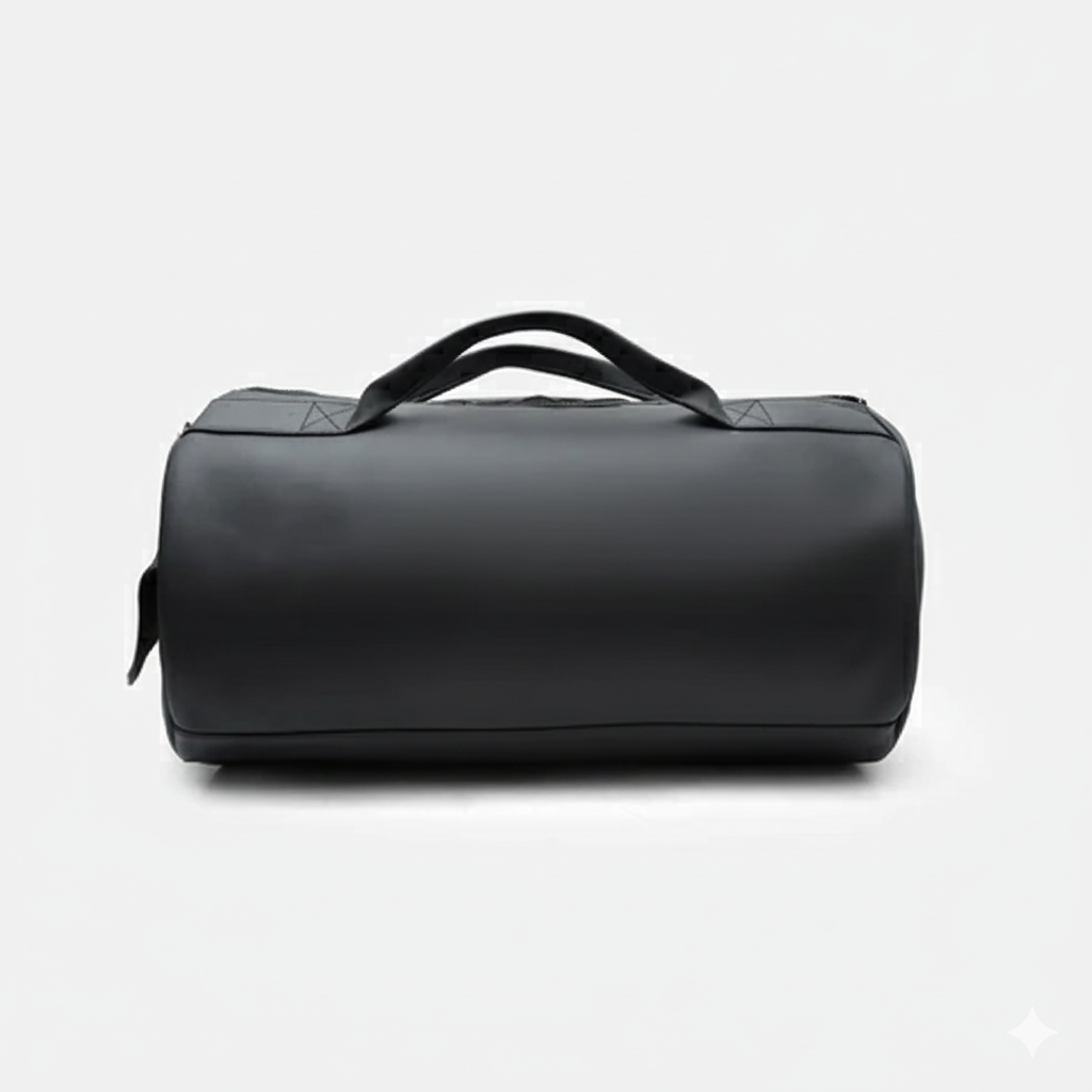 Modish Carry | Black Gym Unisex Vegan Leather Trendy Modern Duffel