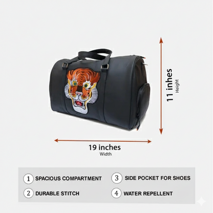 Modish Carry | Black Lion Duffle Bag – Grab Your Stylish Travel Bag Today!