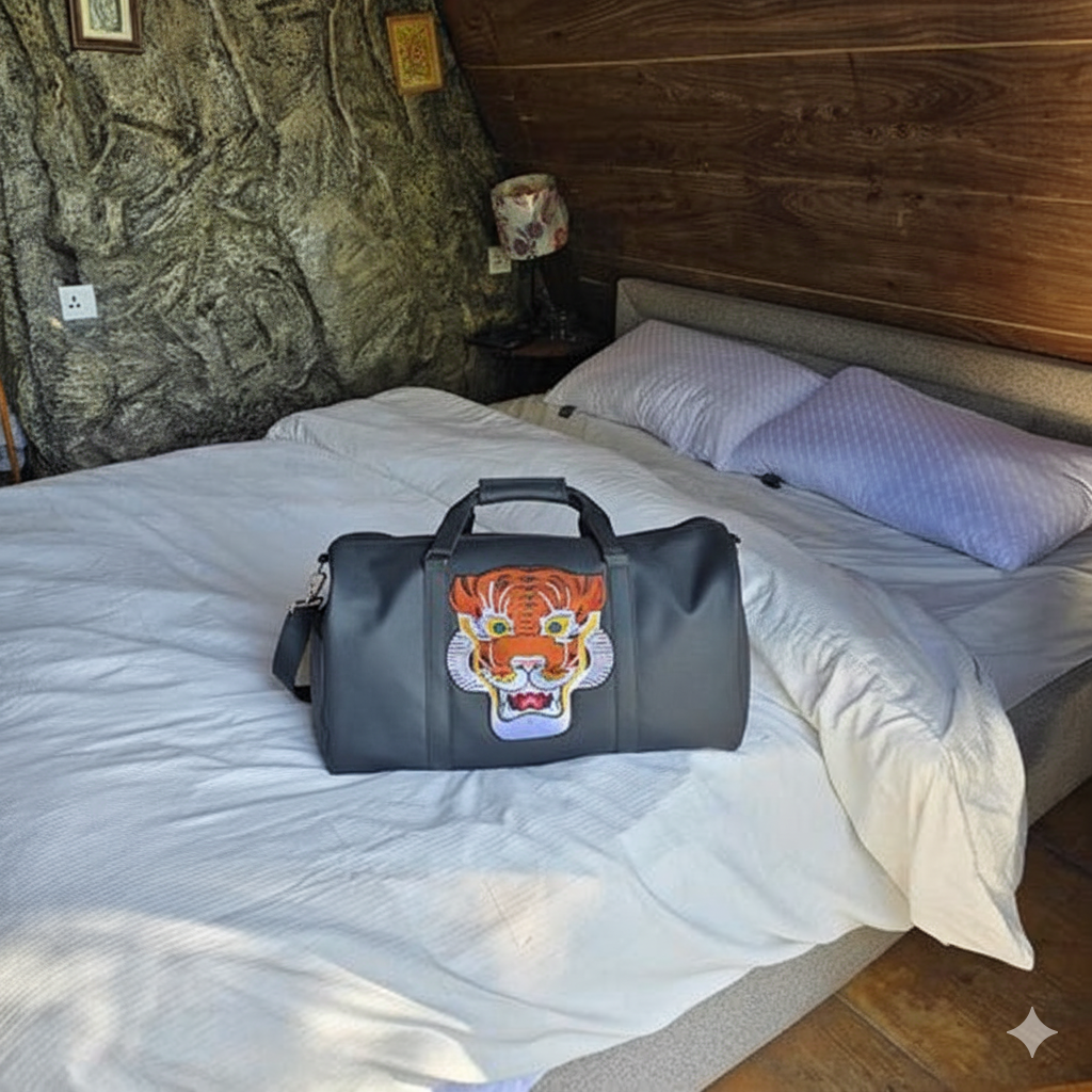 时尚手提包 | Black Lion 男女通用纯素皮革潮流都市旅行包